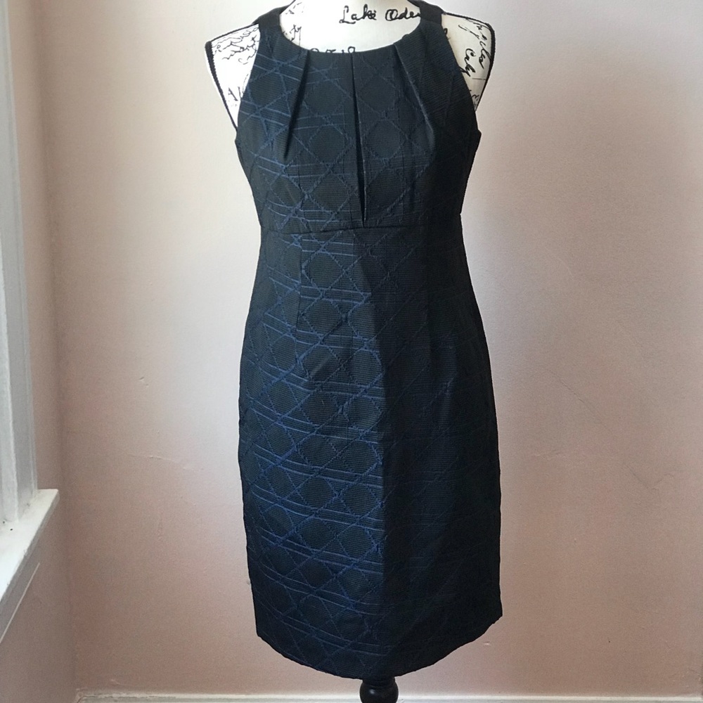 Taylor Black and Blue Dress.  Size 6